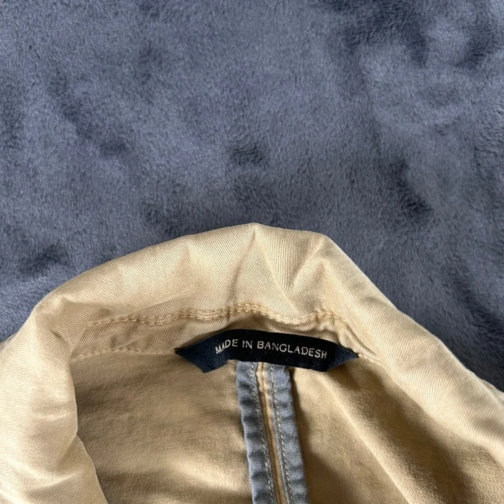 Banana Republic Blazer Mens 42 Khaki Tan Tailored Slim Fit Cotton Stretch 4389